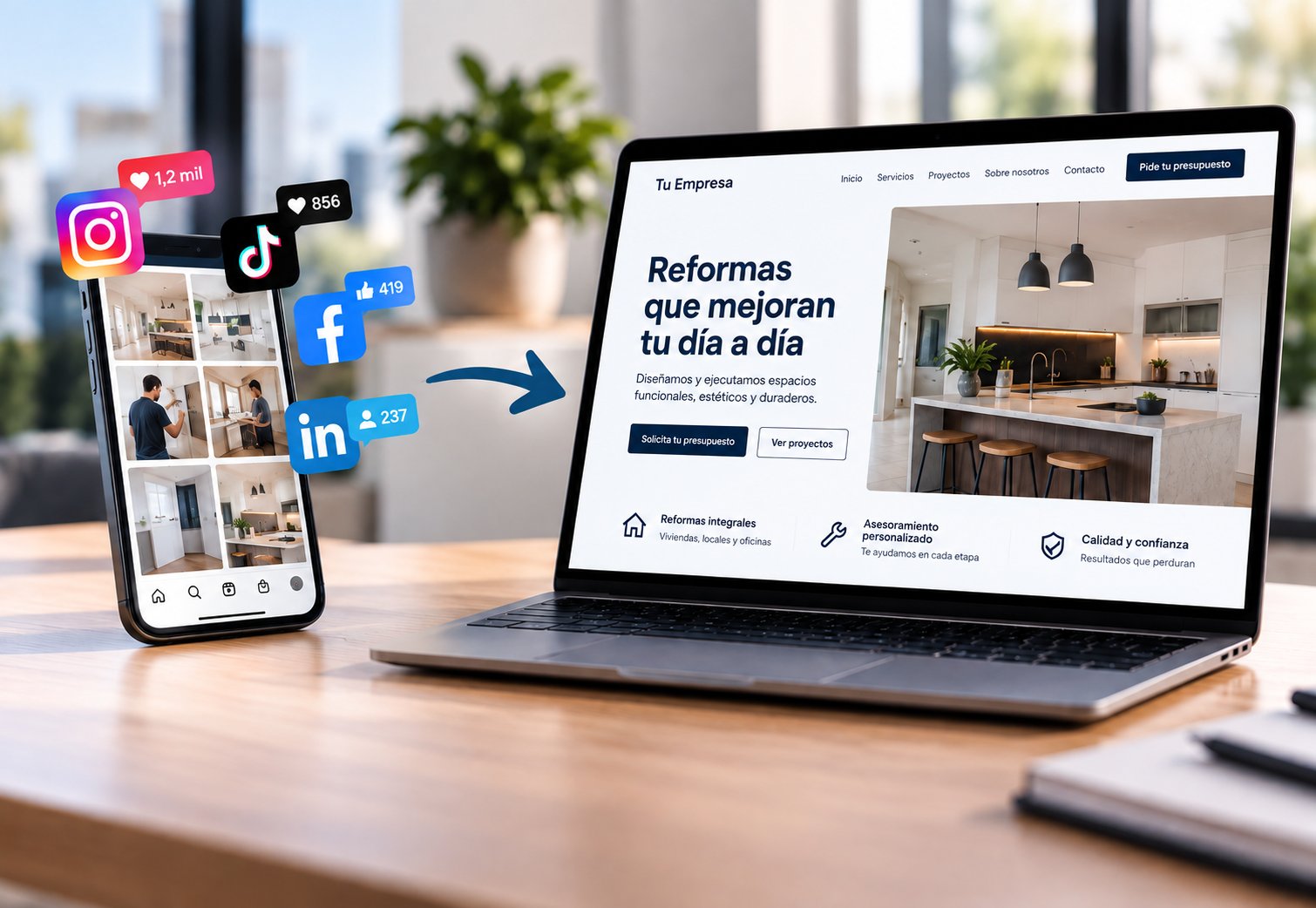 ¿Necesito una página web si ya tengo redes sociales?