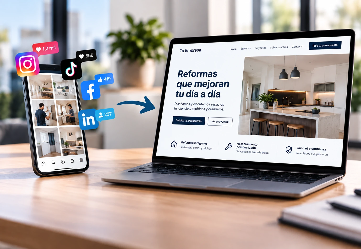 ¿Necesito una página web si ya tengo redes sociales?